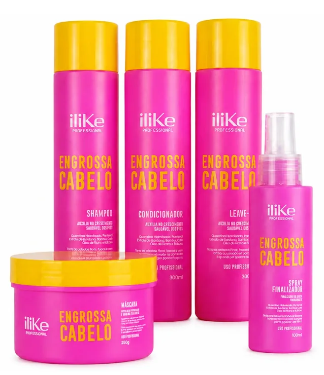 Kit Completo Engrossa Cabelo, 5 produtos